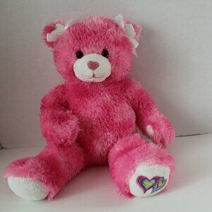 Build A Bear Pink Heart Sweetheart Bear Plush Stuffed Animal (11)